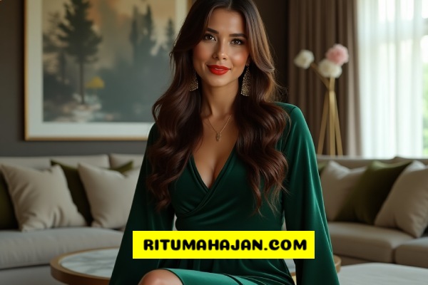 Kavya — Jaipur Housewife Call Girl in Green Dress